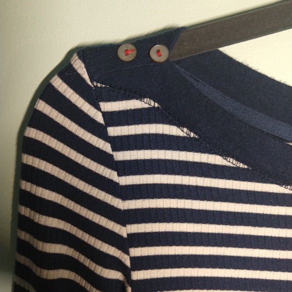 Anthropologie Striped Long Sleeve T-shirt - Picture 3 of 4